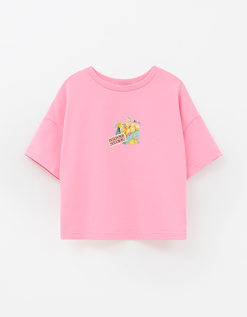 Розовый укороченный топ для девочки