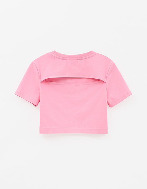 Розовый укороченный топ для девочки Розовый укороченный топ для девочки