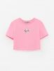 Розовый укороченный топ для девочки