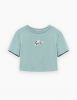 Мятный укороченный топ для девочки