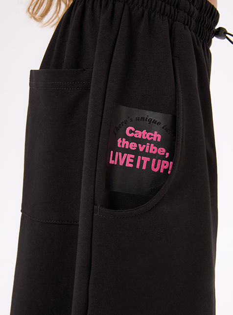 Чёрные удлинённые бермуды для девочки