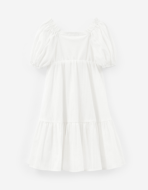 Молочное платье для девочки