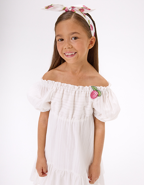 Молочное платье для девочки