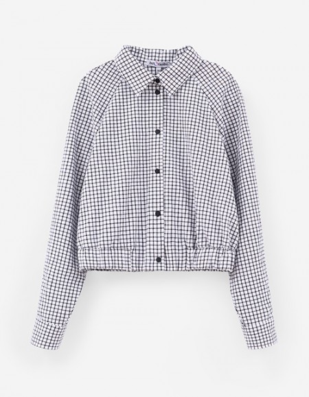 Укороченный жакет-рубашка для девочки