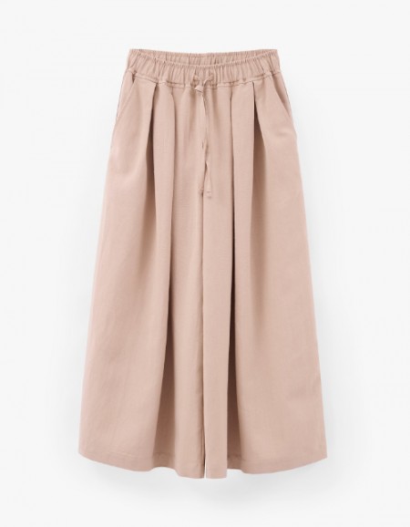 Льняные укороченные кюлоты для девочки