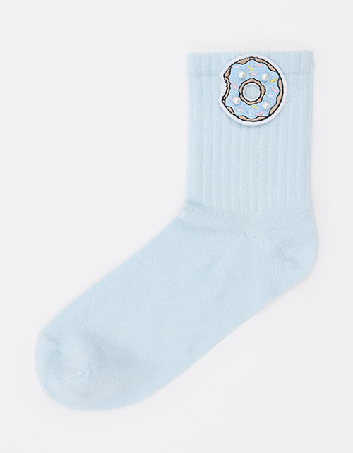 Голубые носки с пончиками для девочки