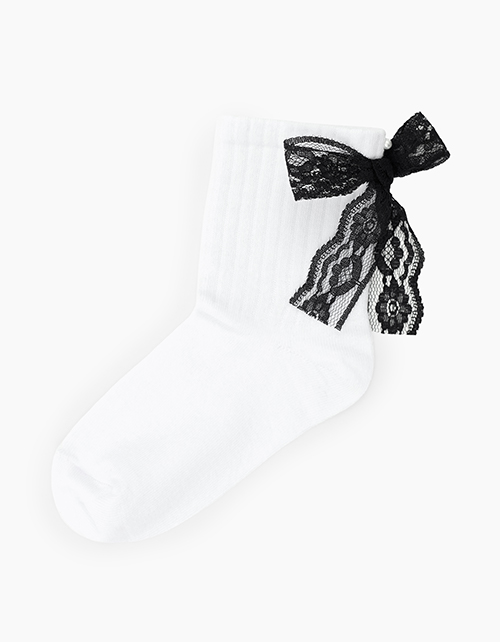 Белые носки с бантом для девочки Белые носки с бантом для девочки