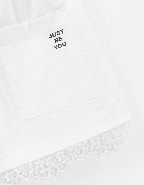 Белые шорты-боксёры для девочки