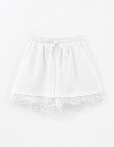 Белые шорты-боксёры для девочки