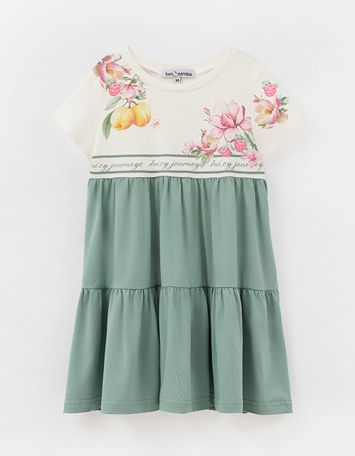 Платье с каскадной юбкой для девочки