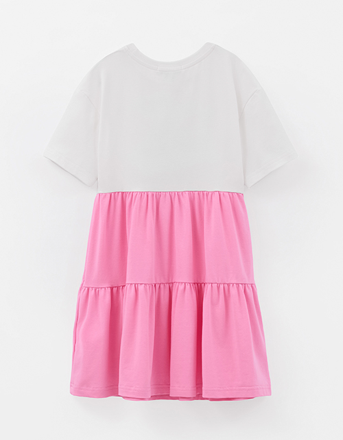 Яркое платье с каскадной юбкой для девочки