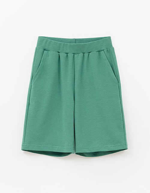 Тёмно-зелёные шорты-бермуды для мальчика