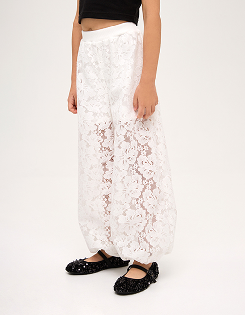 Ажурные брюки-джоггеры для девочки Ажурные брюки-джоггеры для девочки