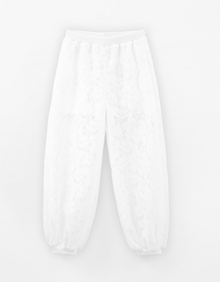 Ажурные брюки-джоггеры для девочки