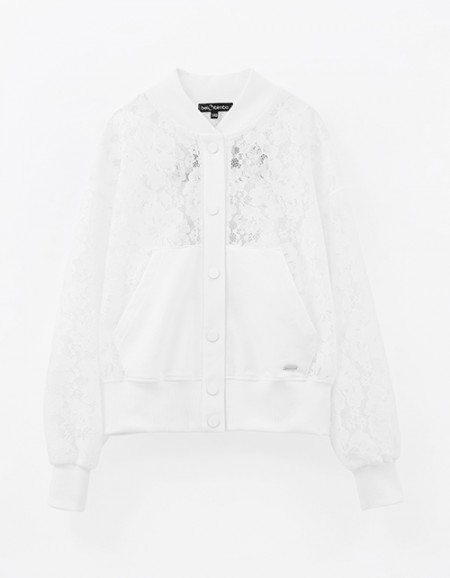 Кружевной жакет-бомбер для девочки