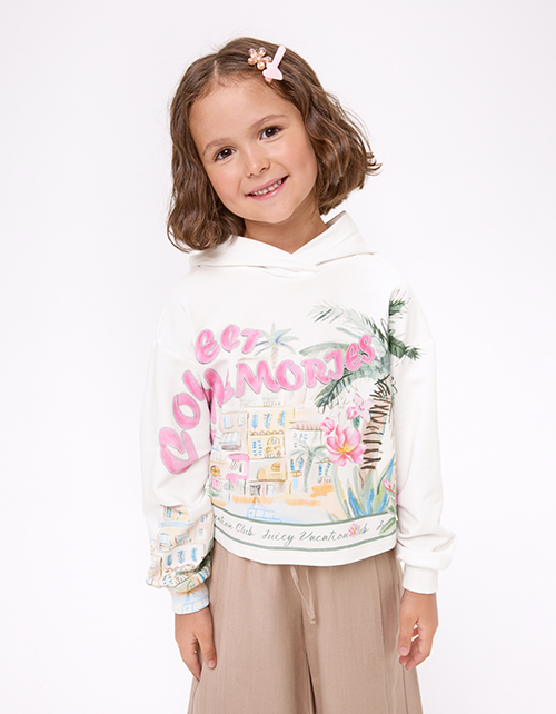 Укороченное худи для девочки