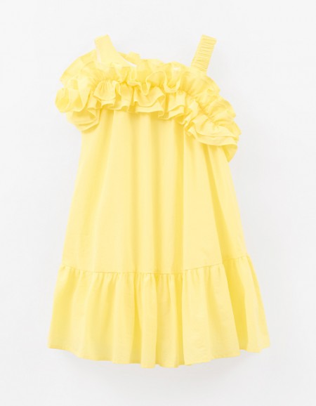 Летнее платье в светло-жёлтом оттенке для девочки