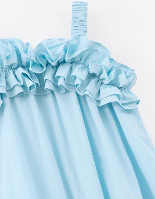Летнее платье в светло-бирюзовом оттенке для девочки