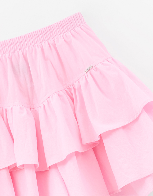 Светло-розовая юбка-шорты для девочки