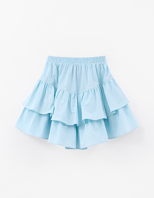 Светло-бирюзовая юбка-шорты для девочки