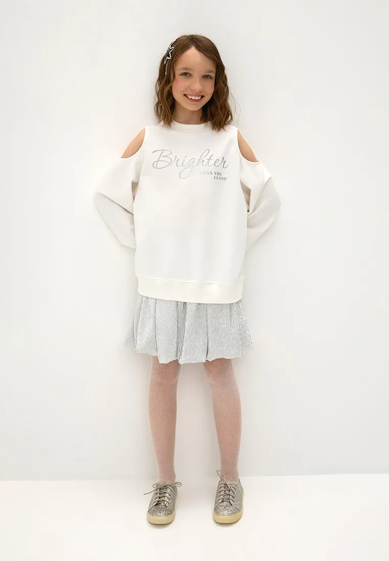 Серебристая юбка для девочки 262212 в Беларуси